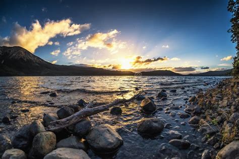 A Beautiful Sunrise In New Zealand Stock Photo Image Of Adventure