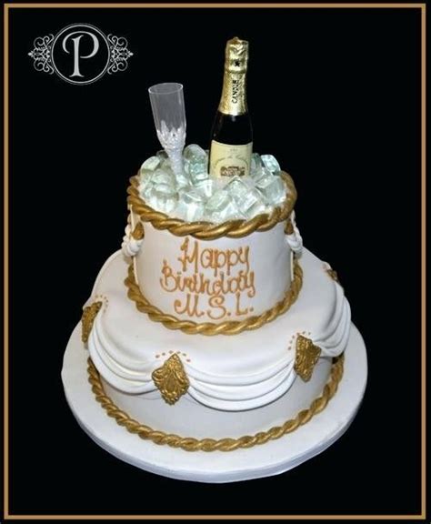 Champagne Cake Elegant Birthday Cakes Birthday Cakes For Women 50th