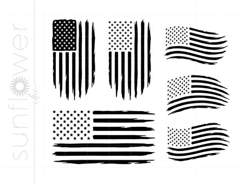 American Flag Svg Distressed Us Flag Svg Cut Files Patriotic Svg