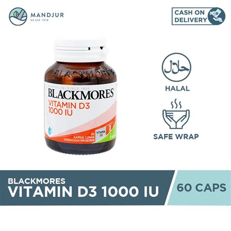 Blackmores Vitamin D3 1000 Iu 60 Kapsul Suplemen Vitamin D 1000 Iu Lazada Indonesia
