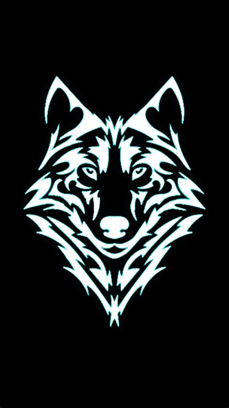 Wolf Animal Beast Black Dark Dog Love Neon Pet Hd Phone