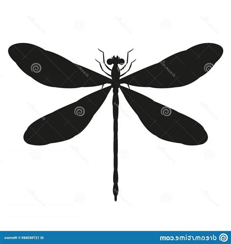 Dragonfly Silhouette Vector At Collection Of