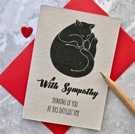 Cat Loss Sympathy Card By Adam Regester Design