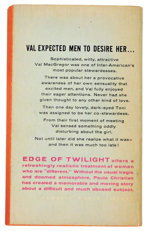 Early Lesbian Pulp Novel Edge Of Twilight 1959 Paula Christian Lgbt Pulp