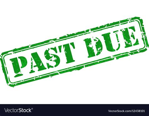 Past Due Rubber Stamp Royalty Free Vector Image