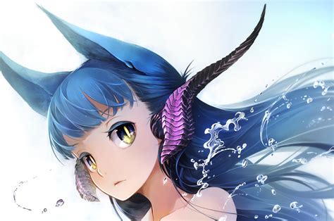 2560x1700 Resolution Anime Girl Ears Chromebook Pixel Wallpaper