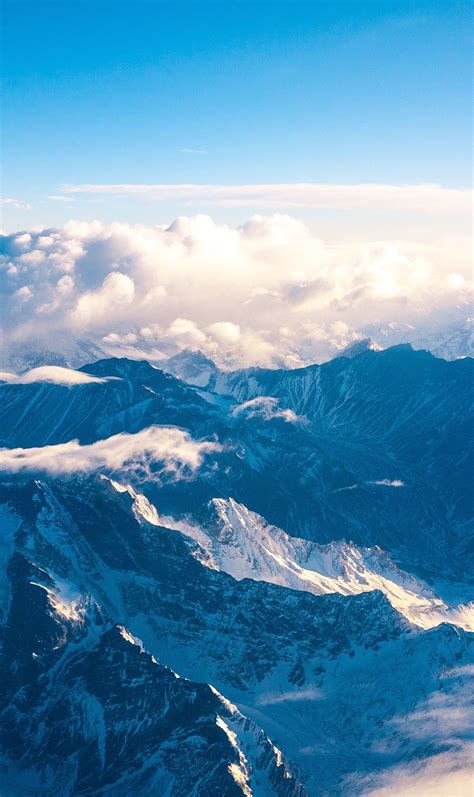 Download Wallpaper 1440x2560 Sky Mountains Clouds Qhd Samsung Galaxy