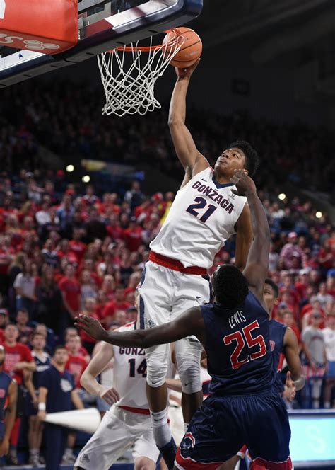 Gonzaga Puts Charge Into Crowd With Five First Half Dunks The Spokesman Review