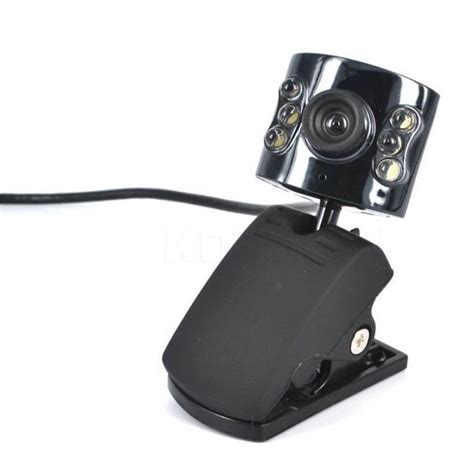 Caméra USB 2 0 Webcam 6 Led Light Dimmer 30M HD Web cam Avec Mic