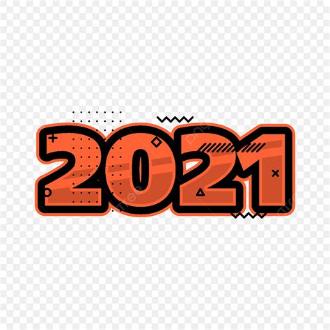 New Year Typography Vector Design Images Abstract 2021 Year Text
