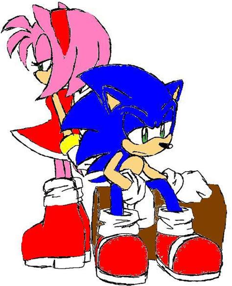 Sonic And Amy By Ashleyfluttershy On Deviantart