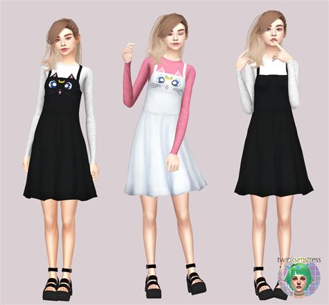 3 recolours of the one style. My Sims 4 Blog: Cute Sailor Moon Dress By Twinksimstress