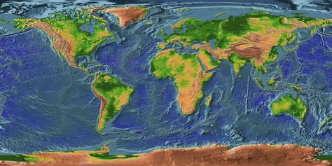Topographical Map Of Earth Map Vector