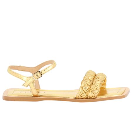 sandales plates brides boucles chevilles cuir doré sans hauteur tailles 36 couleur doré