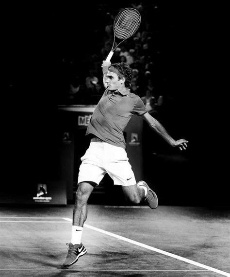 Superbe Photo En Noir Et Blanc Roger Federer Tennis Workout