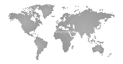World Map Vector Black And White At Collection Of