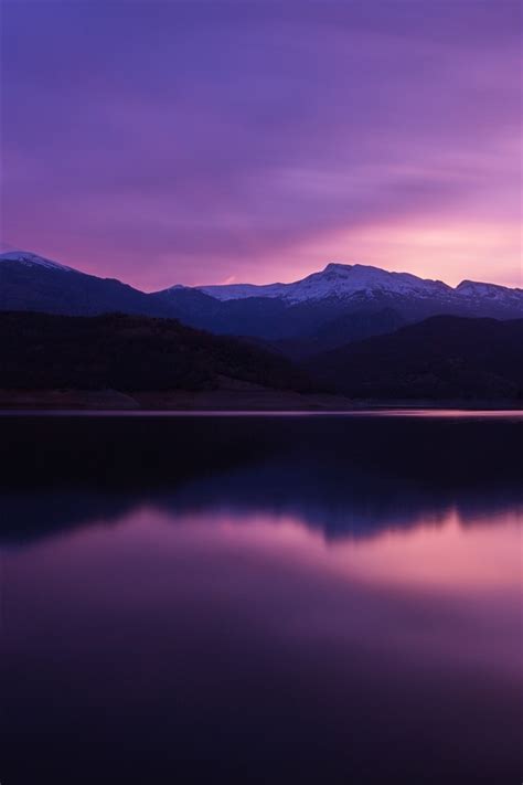 Wallpaper Mountain Lake Dusk Water Reflection 3840x2160 Uhd 4k