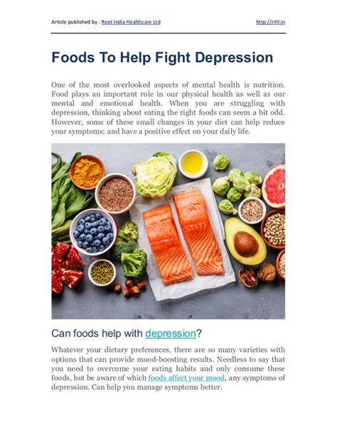 Foods To Help Fight Depression