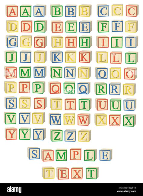 Alphabet Building Blocks A Z Complete Alphabet Each Letter Block From