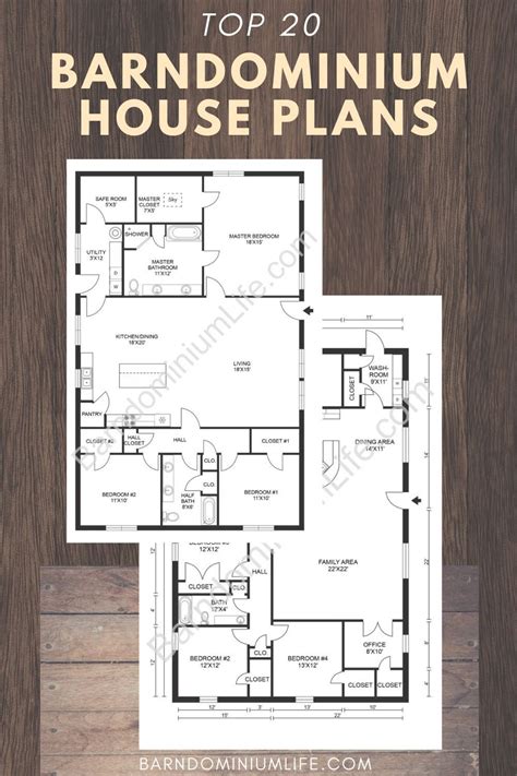 Top Barndominium Floor Plans Barn Homes Floor Plans Barndominium