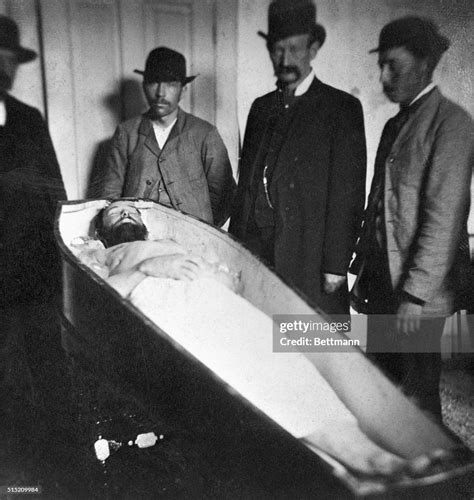 Jesse James Famed Frontier Desperado In His Coffin Taken By A A