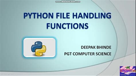How To Use File Handling Function In Python YouTube