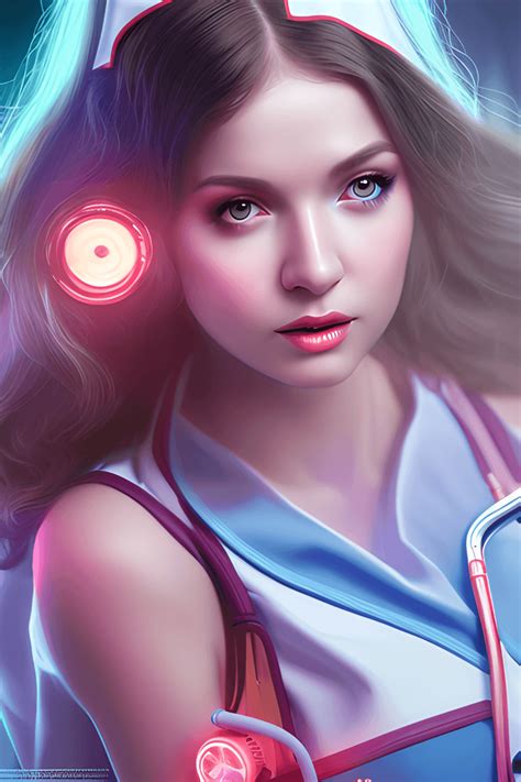 Solo Girl In Nurse Costume With Cinematic Light And Hyper Detail · Creative Fabrica