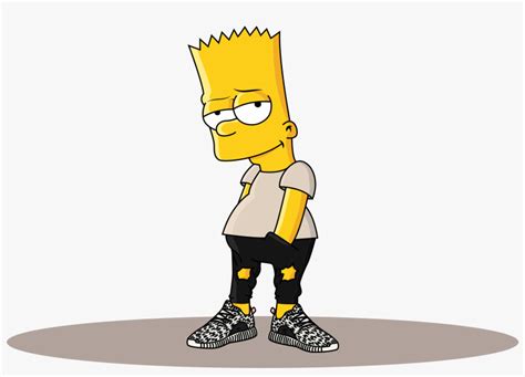 Bart Simpson Homer Simpson Adidas Yeezy Drawing Yeezy Bart Simpson 950x651 Png Download Pngkit