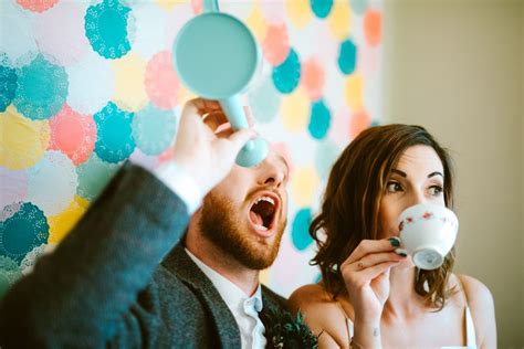 Quirky House Party Wedding Reception With Diy Decor And Signs