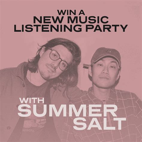 new music listening party with summer salt