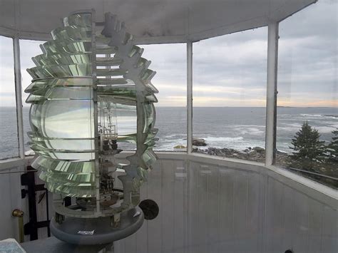 Fresnel Lens Of Pemaquid Point Lighthouse In Maine Photo By Bob Tapani