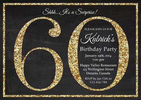 birthday invitation gold glitter birthday party invite