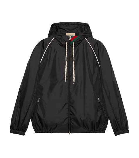 Gucci Black Web Stripe Hooded Jacket Harrods Uk