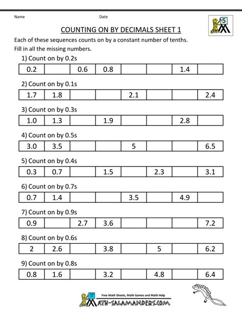 63 Math Worksheets For Grade 5 Rounding Decimals
