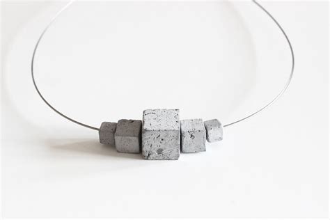 Modular Concrete Necklace Cc With Images Concrete Jewelry Modern