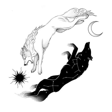 ⚪️ Sköll And Hati ⚫️ The Two Wolves Who Chase The Sun And The Moon