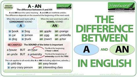The Difference Between A And An In English We Learn When To Use A And