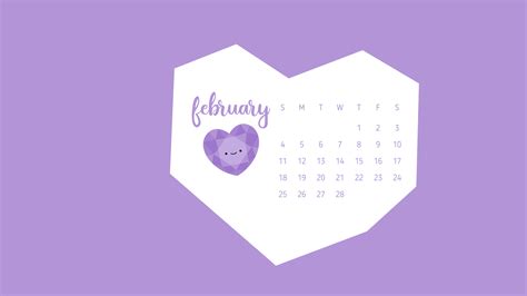 Wild Olive Calendar A Happy Amethyst Heart For February