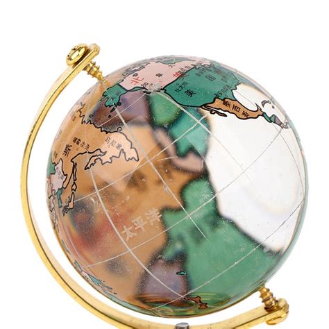 Buy Round Earth Globe World Map Crystal Glass Clear Paperweight Stand Desk Decor At Affordable