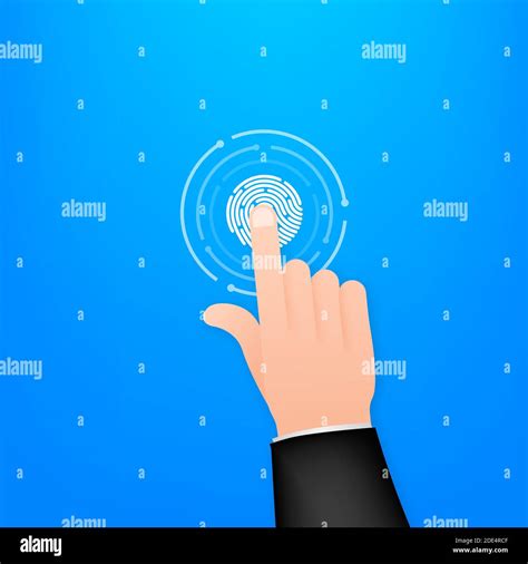 Click Hand In Flat Style Push Touch Screen Hand Cursor Icon Finger