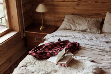 Cozy Winter Weekend In Log Cabin Stock Image Image Of Cozy Reading