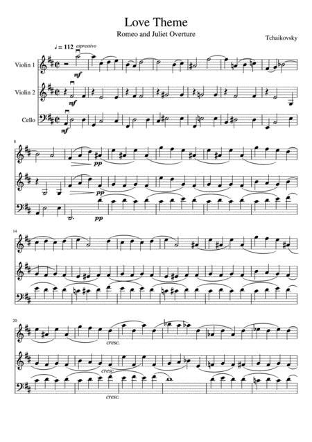 Love Theme From Romeo And Juliet Two Violins And Cello Sheet Music Pdf