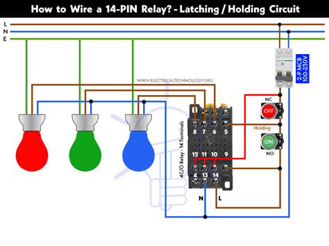 How To Wire 14 Pin Relay For Latching Holding Circuit