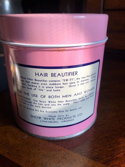 Snow White Hair Beautifier Vintage Can 15ozs Never Used Ebay