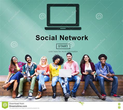 Vernetzungs Verbindungs Internet Konzept Des Sozialen Netzes Stockfoto
