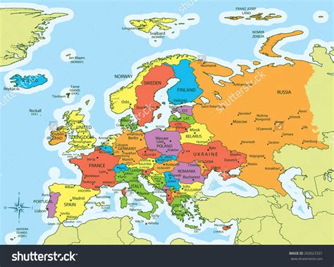 Map Of Europe Cities And Countries United States Map Europe Map