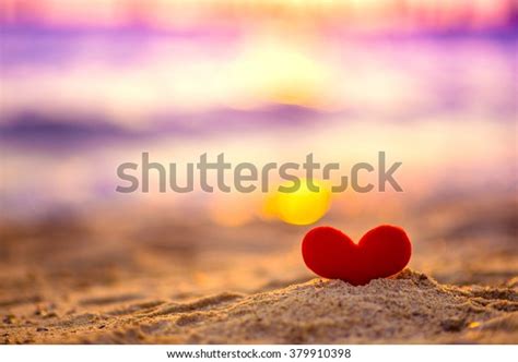 Love Heart On Beach Stock Photo Edit Now 379910398