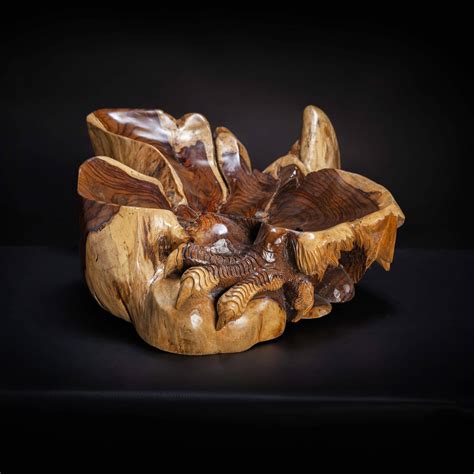 Rosewood Carved Talon Bowl Decora Loft