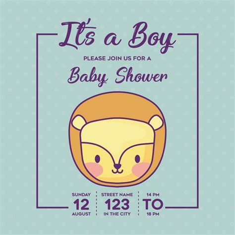 Premium Vector Its A Boy Baby Shower Invitation