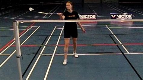 Badminton Schlagtechnik Netzdrop Diagonal Vorhand Badminton Technique